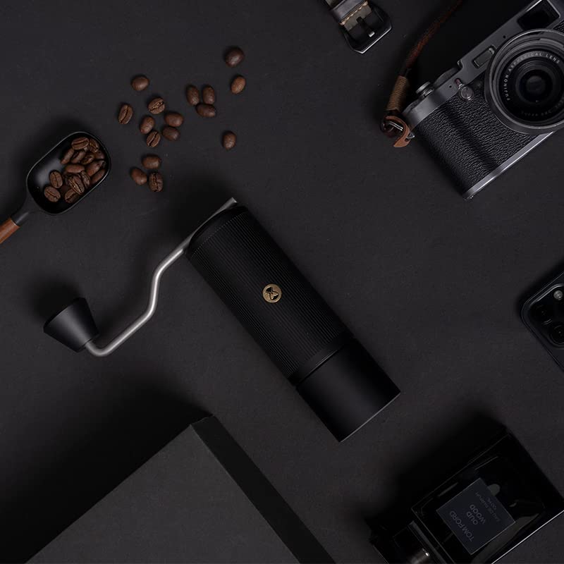 TIMEMORE Kuriko Xlite Hand Coffee Adjustable Warranty Grinder, All-Metal, Hand-Cranked, Coarseness, Labor-Saving, 1-Year (Xlite-Black)