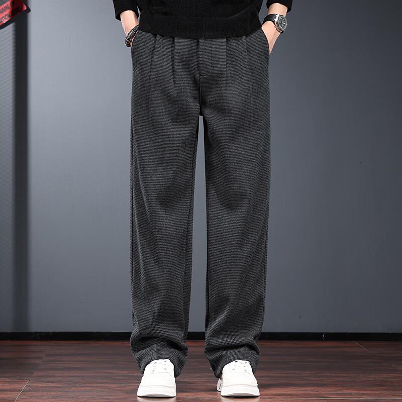 

Men s American Retro Loose Straight Leg Draped Casual Pants S