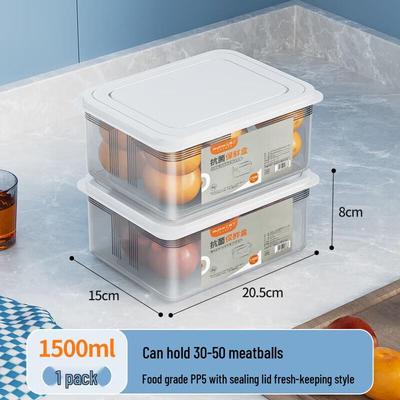 Jiabangshou Rektangulär Antibakteriell Kylskåpsförvaringslåda 1500 ml