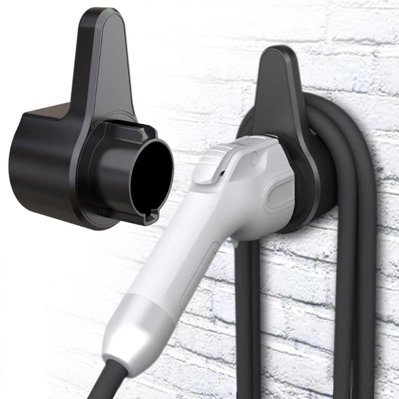 Lockable EVs Charging Cable Storage with Wall Mount Designs EVs Cable Wall Rack Wall Mounted Charging Accessory for Car