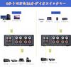 Audio 4 Outputs 4 Bidirectional RCA Stereo Audio No Power Supply Compatible with CD DVD Stereo Selector, Inputs/2 / Outputs/2 Inputs,