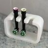 Efficient Wall Mounted Toothbrush Holder with 3 Slots For Toothbrush Head Hanging Toothbrush Drying Rack for Bathroom