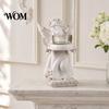 Home Decor Angel Candle Holder Little Holder, Resin Decorative Guardian Tea Light Romantic Retro Cherub Sculpture for Church Wedding Elegant