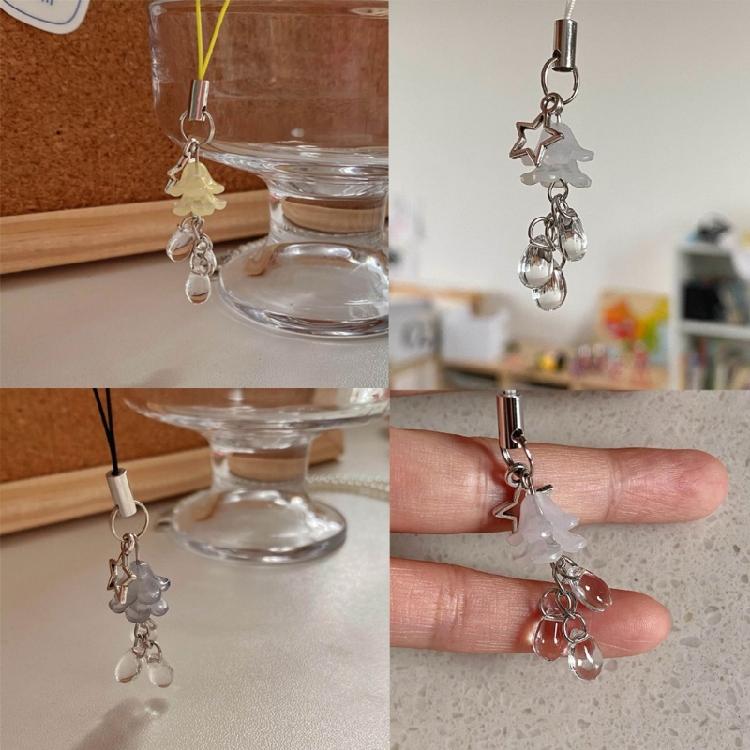 Goth Y2K Phone Charm Pendant Summer Jellyfish Keychain for Keys Bag Accessories