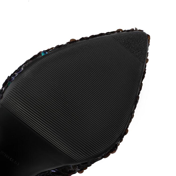 Damen Gold Grün Pailletten Schuhe Sexy Super Hochhackige Klobige Plateaus Pumps Bling Bling Silber Glitzer Schuhe Weiß