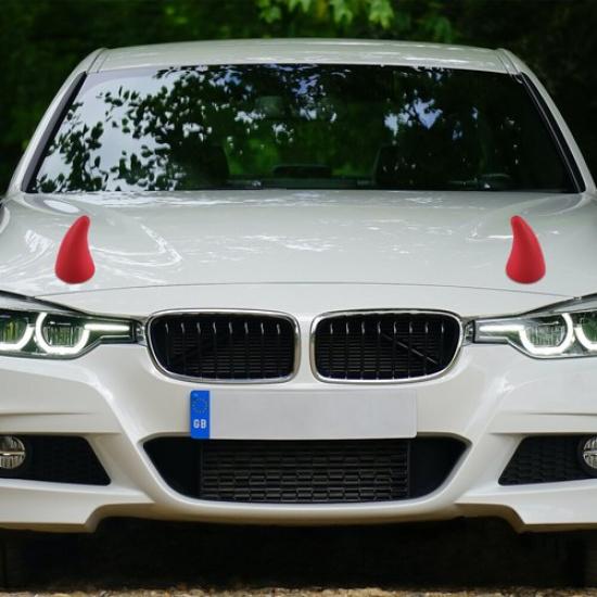 2 Pcs Bumper Decoration Car Horns Automobile Devil Horns