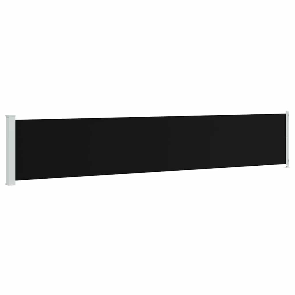 Vidaxl Retractable Side Awning for Terrace, 117 X 600 Cm, Black