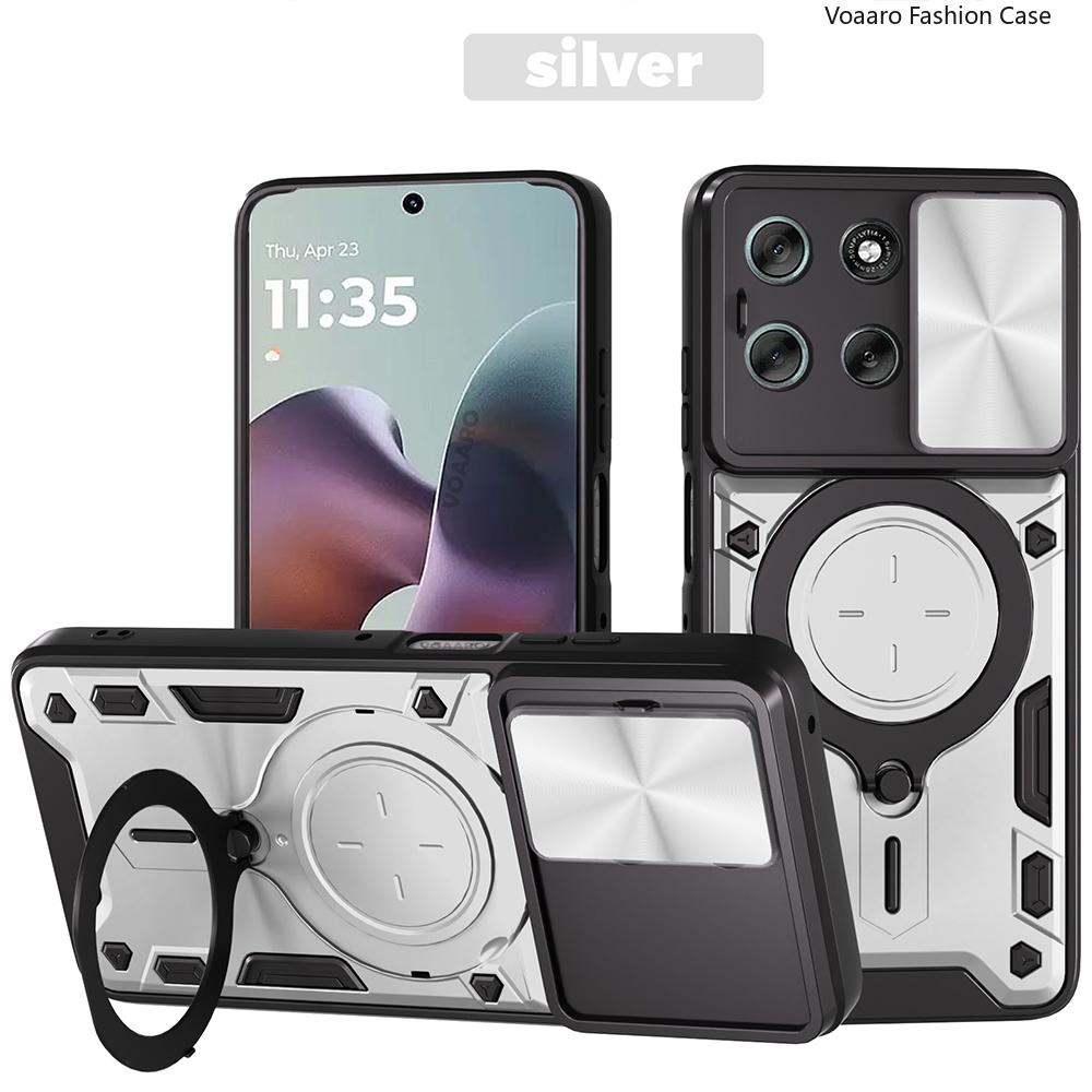 Slide Lens Armor Funda for Motorola Moto G56 5G Case for Motorola Moto G86 5G Case Magnetic Ring Stand Holder Cover