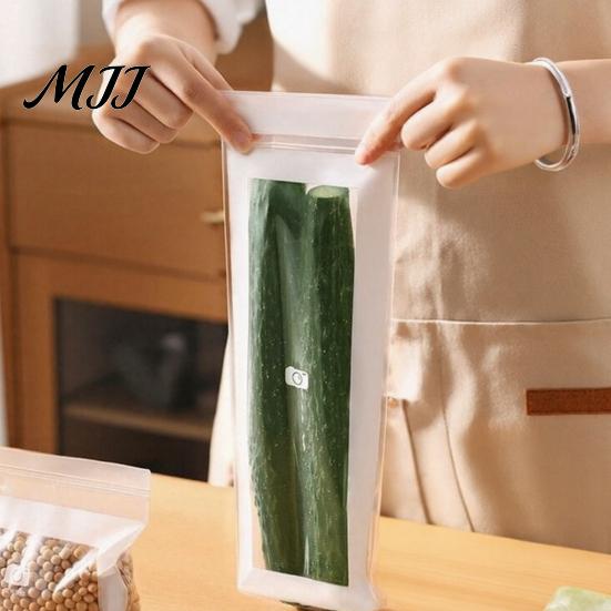 Food Grade Freezer Safe Bags Thick Double Seal Storage Bags, Reusable Long Sealed Clear Food-Grade Plastic Sustainable Kitchen Organization Tools for