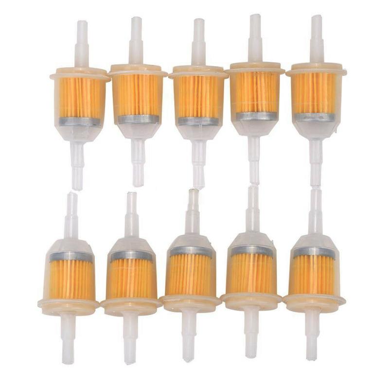 1/4" 6mm/8mm Inline Gas Fuel Filter for Honda Small Engine Mower 10 Plastic Orange Universal Automotive Tools Car Accessories Fuel Filters5