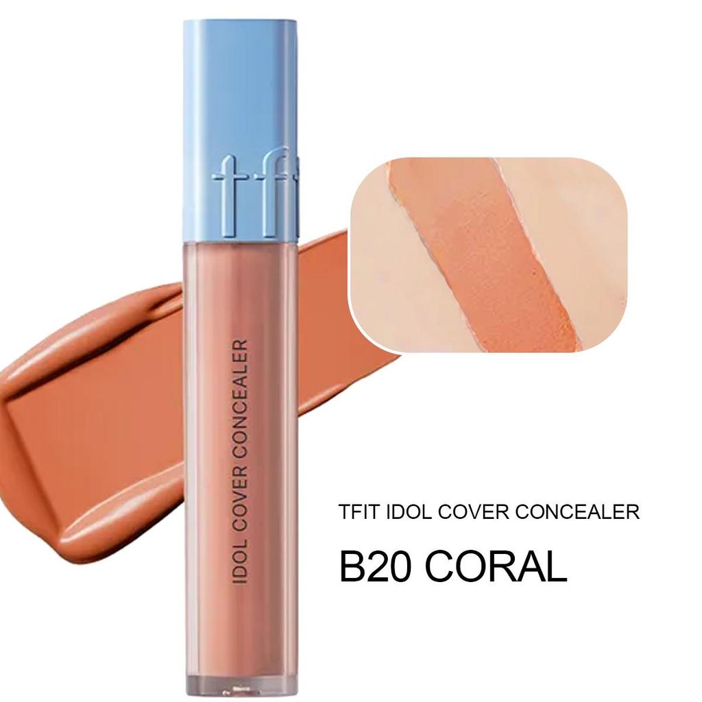 TFIT IDOL COVER CONCEALER 6.5g B01/B02/B20/B30/N03/N4.5/W01/W02, Rich Coverage, Creamy Texture, Natural Fit Finish, Korean Cosmetics, Korean Makeup