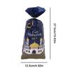 100pcs Eid Mubarak Gift Bags Plastic Candy Cookie Bag Ramadan Kareem Decor Islamic Muslim Party Supplies Eid Gifts Bags