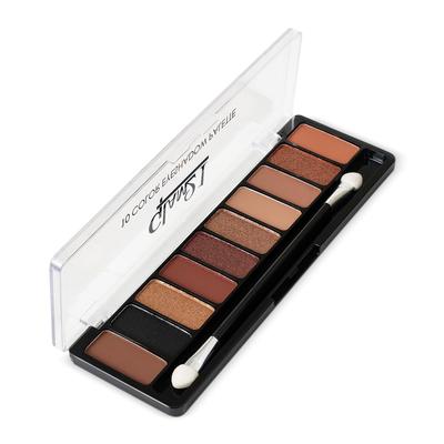 Palette Fards à Paupières Smoky 10 Couleurs | Ne Bave Pas | Longue Tenue et Facile à Estomper Palette Maquillage Yeux Fini Mat, Irisé et Métallique