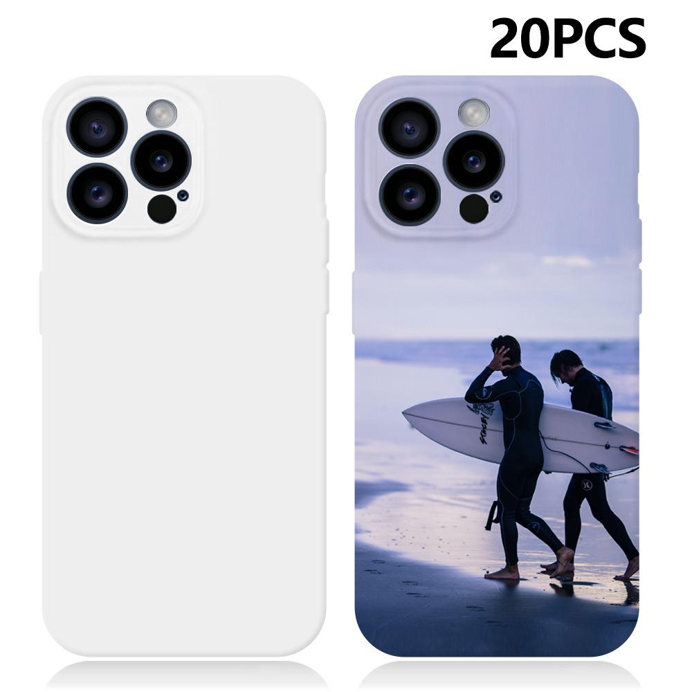 

20 шт./уп. Чехол для iPhone 15 Pro Max с поддержкой термопереноса, 3D пленочное покрытие, мягкий ТПУ чехол для телефона A