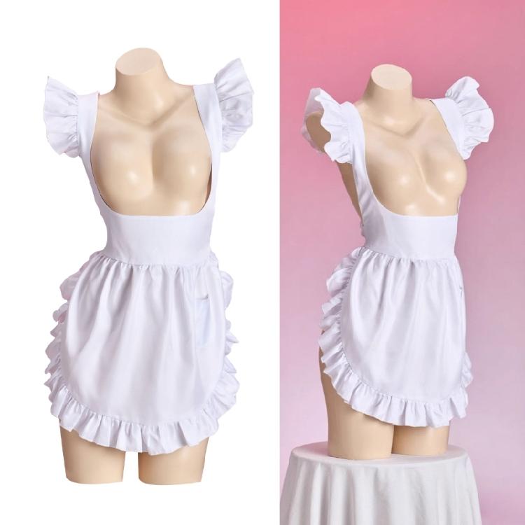 Retro Kitchen Cooking Apron for Women Baking Apron Adjustable Ruffle Maid Apron Maid Costume Fancy Dress Cosplay Costume