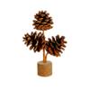 Handcrafted Tabletop Pine Cone Ornament Natural Pinecone Christmas Tree Pendant  Office