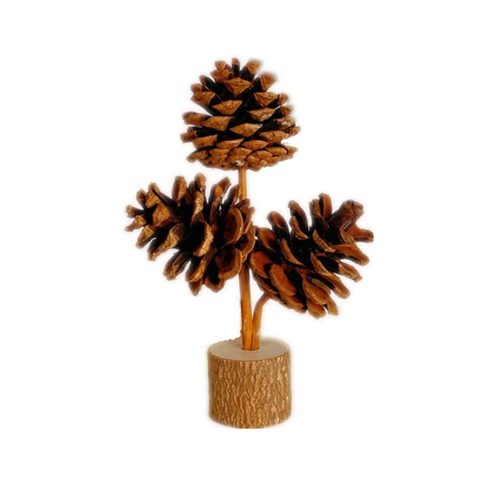 Handcrafted Tabletop Pine Cone Ornament Natural Pinecone Christmas Tree Pendant  Office