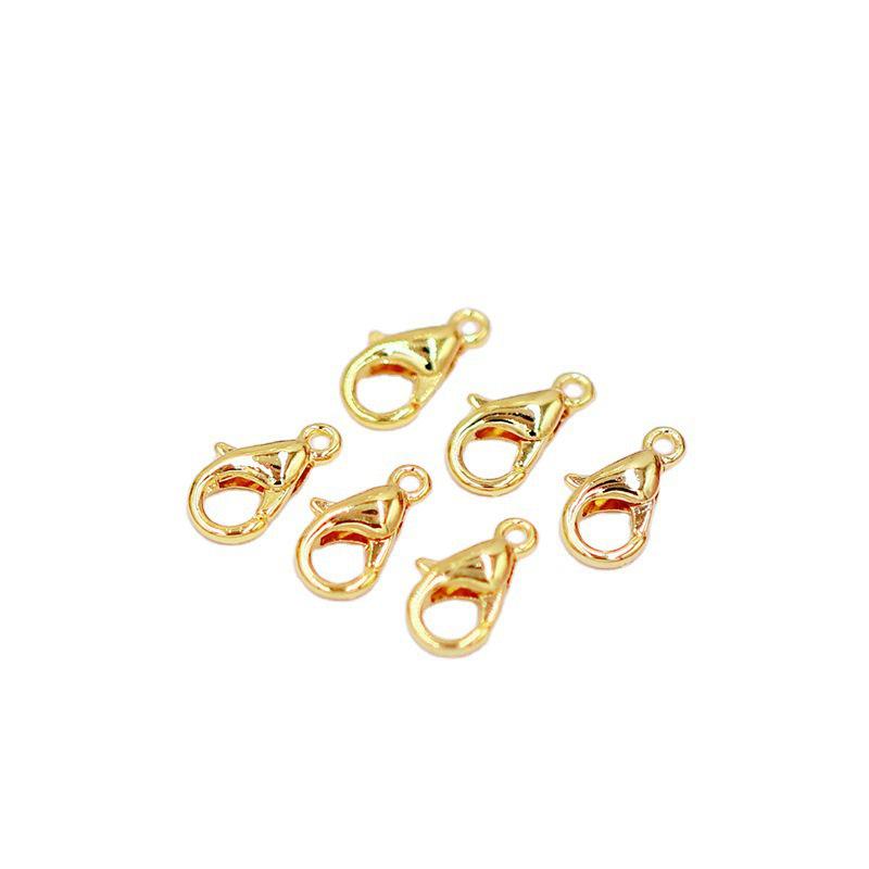 18K Goldgefülltes Armband und Halskette Karabinerverschluss-Verbinder – DIY Schmuck Federring-Zubehör.