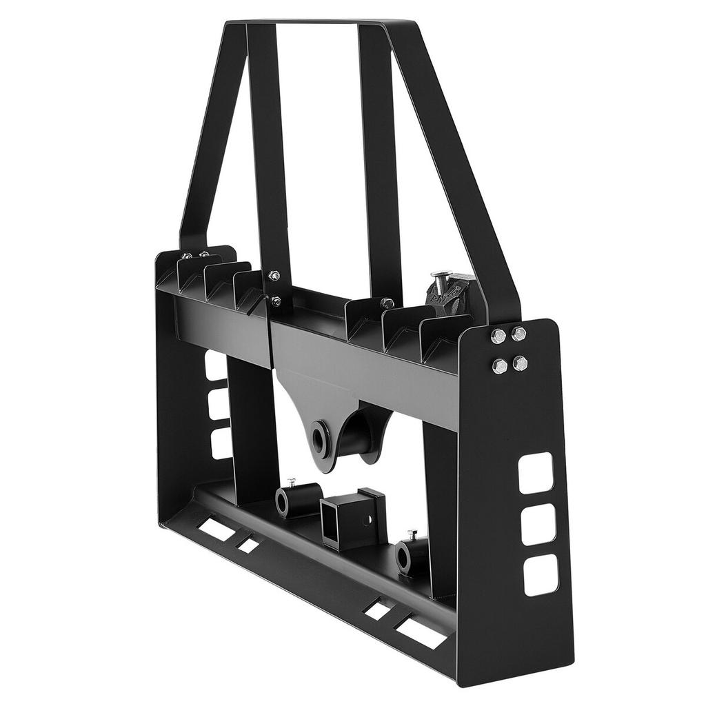 Skid Steer Pallet Fork Frame, 1814 Kg Rated Capacity, 115 Cm Pallet Fork Frame Attachments with 50.8 Mm Hitch Receiver & Spear Sleeves, Fit for Quick
