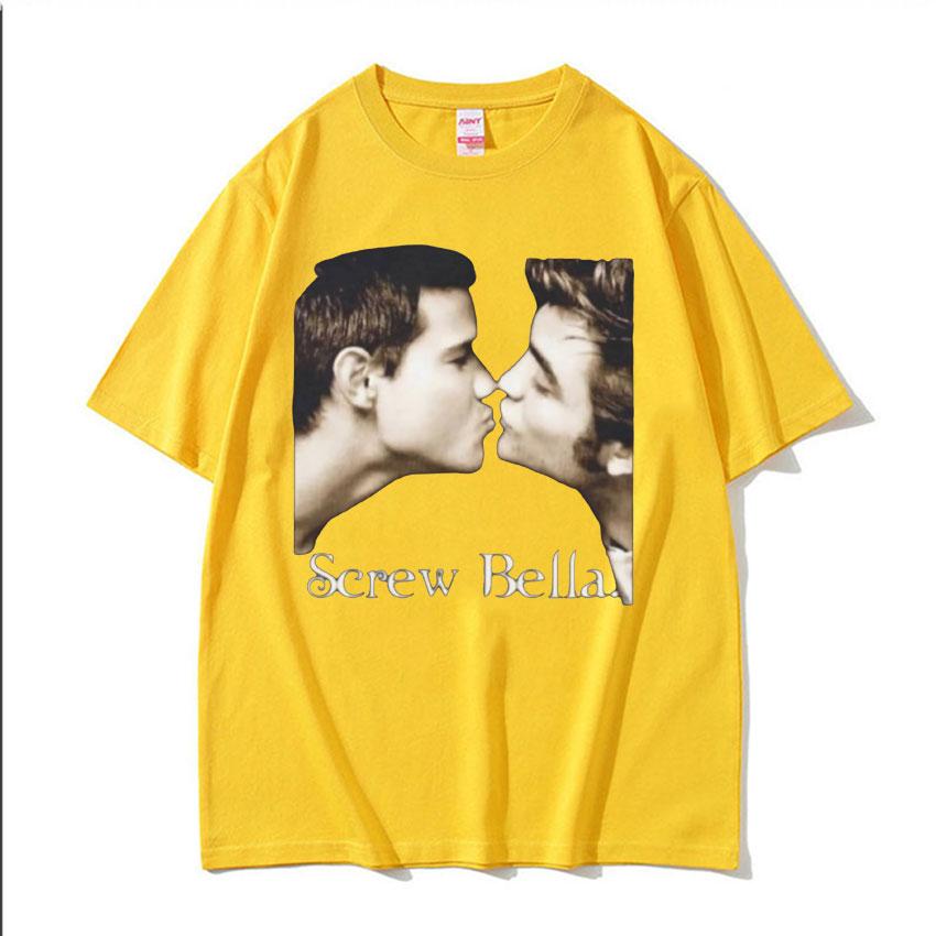 Screw Bella Retro T Shirt Twilight Funny Meme Tshirts Unisexs Womens Harajuku Fashion Summer Oversized Cotton Streetwear Top