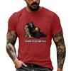 Herren Lustiger Tier-Spruch Print Vintage T-Shirt, Locker Atmungsaktiv Sommer Freizeit Oberteil