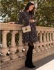 Seraphine PEARLA Casual Maternity Dress in Black Animal Print Women's