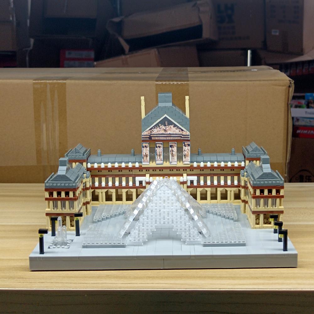 New Louvre Micro Mini Block Building Blocks for Adults Architecture Toys Sets Construction Children Toy Assembly Bricks