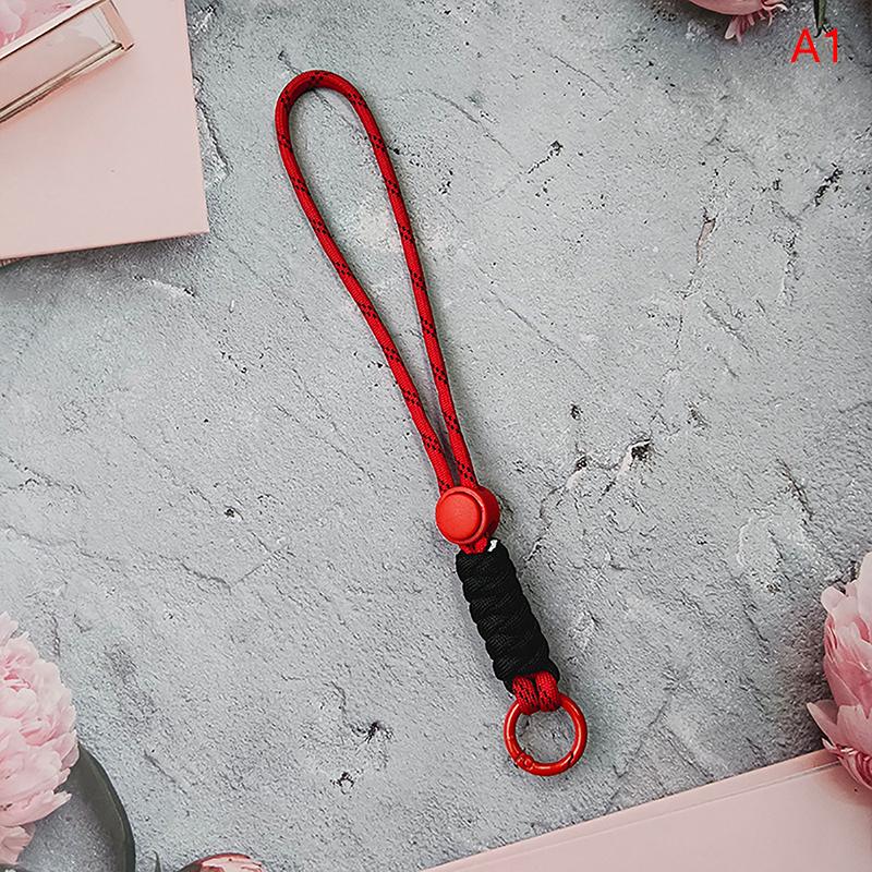 1Pc Color Combination Knot Mobile Lanyard Creative Short Braided Lanyard Mobile Phone Case Key Ring Can Be Detachable Anti-Loss