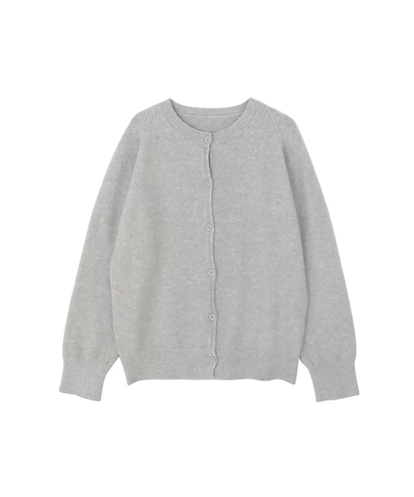 Vascara Round Neck Button Knit Cardigan (4Colors)