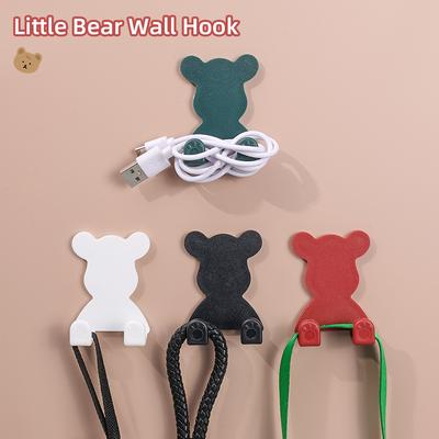 1PCS Bear Double Hooks Without Punching Holes