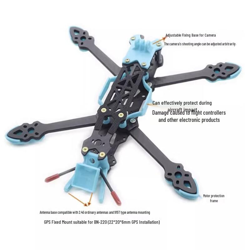Armored FPV Racing Drone Carbon Fiber Frame