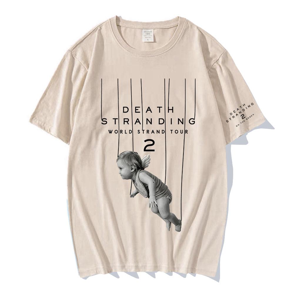 Drawbridge Design Graphic Tees Game DEATH STRANDING 2 ON THE BEACH T-shirt Unisex Streetwear Cotton Short Sleeve Mens Tee-shirt