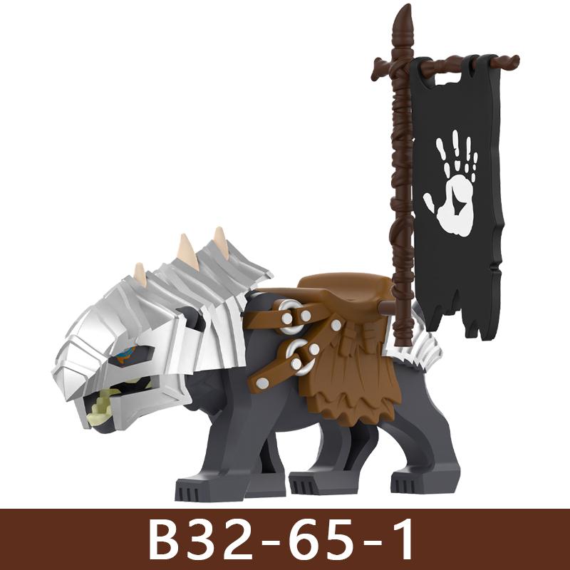 Medieval Castle Soldier Figures Building Blocks Knight Orc Warrior Dragon Wolf Animals Battle Flags Accessories Bricks Toys Boys
