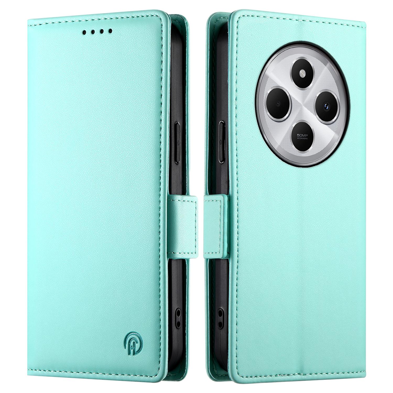 DF-010 Чехол-подставка для Xiaomi Poco C75 4G/Redmi 14R 5G/14C 4G Кожаный кошелек Чехол для телефона D