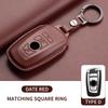 Genuine Leather Auto Smart Key Fob Cover Case Housing Fit For Bmw X1 X3 X5 X6 X7 1 3 5 6 7 Series G20 G30 G11 F15 F16 G01 G02 F48 Keyless Key Fob