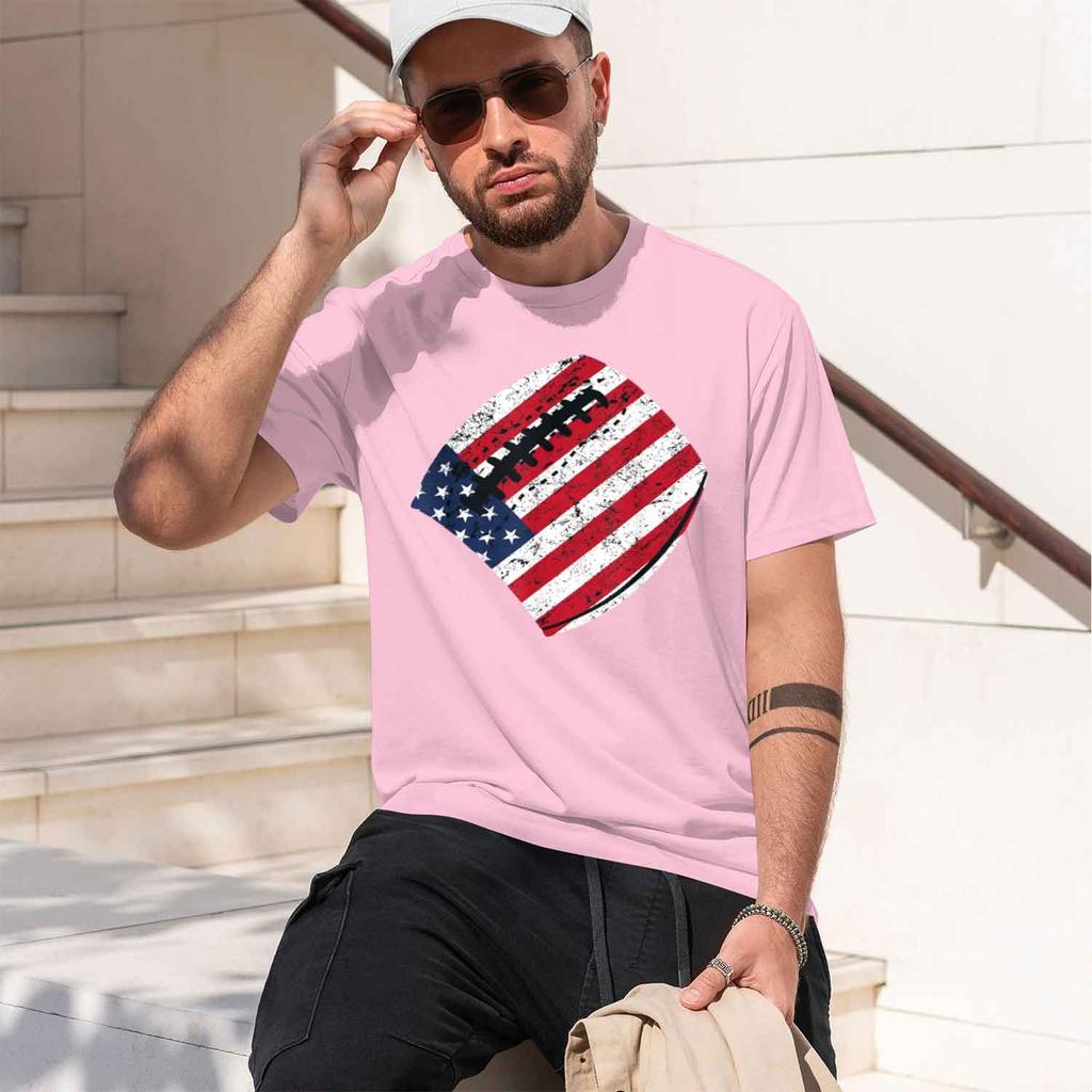 Ameran Football Us Flag 4th Of July Patriot Grh Unisex Tshirt Summer Shortsved Breathable Sweatwking Versatile 2026 New Model Sh