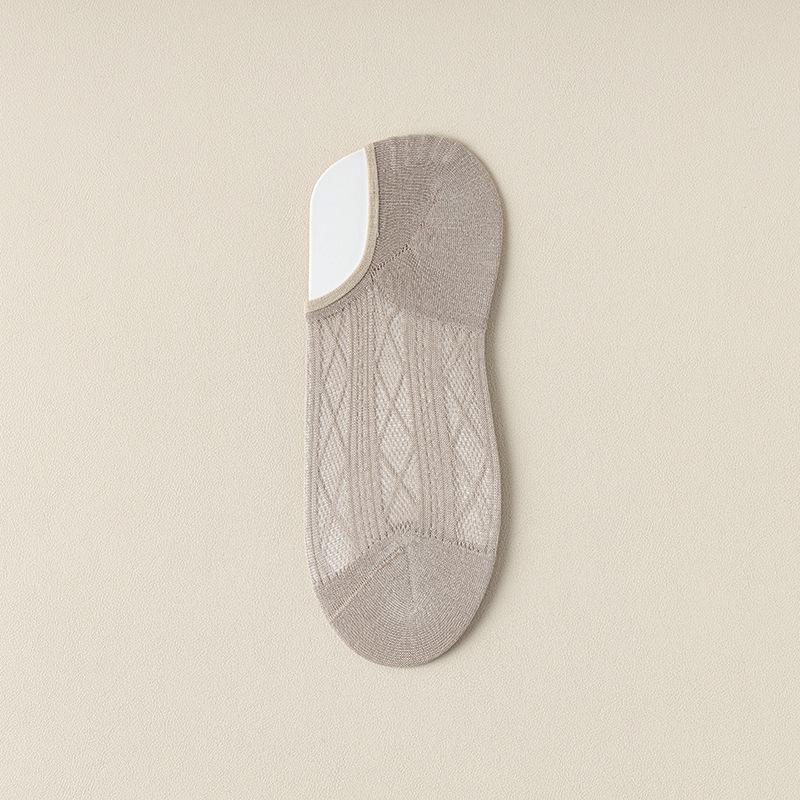 Female Summer Thin Shallow Mouth Breathable Mesh Invisible Non Slip Do Not Fall with Antibacterial Socks