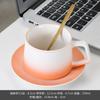 Ceramic Mug Gradient Coffee Tea Drinking High Aesthetic Value with Spoon Office Cup Gift