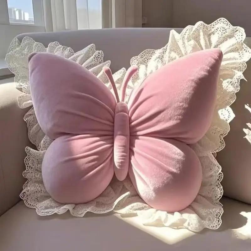 8 Colors Princess Butterfly Pillow for Office Living Room Bedroom Car Sofa Cushion Home Decor Decorative Pillow