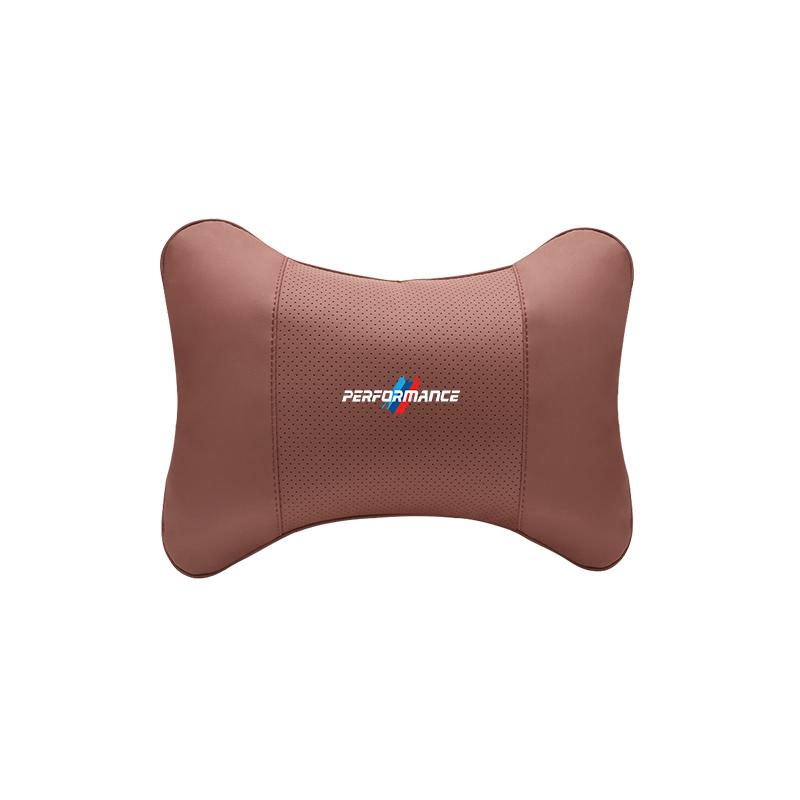 M logo Car Valve Cap Auto Seat Headrest Leather Neck Pillow Head Support For BMW X1 X2 X3 X5 X4 X6 X7 iX3 F20 F10 F07 E70 E46 FY6