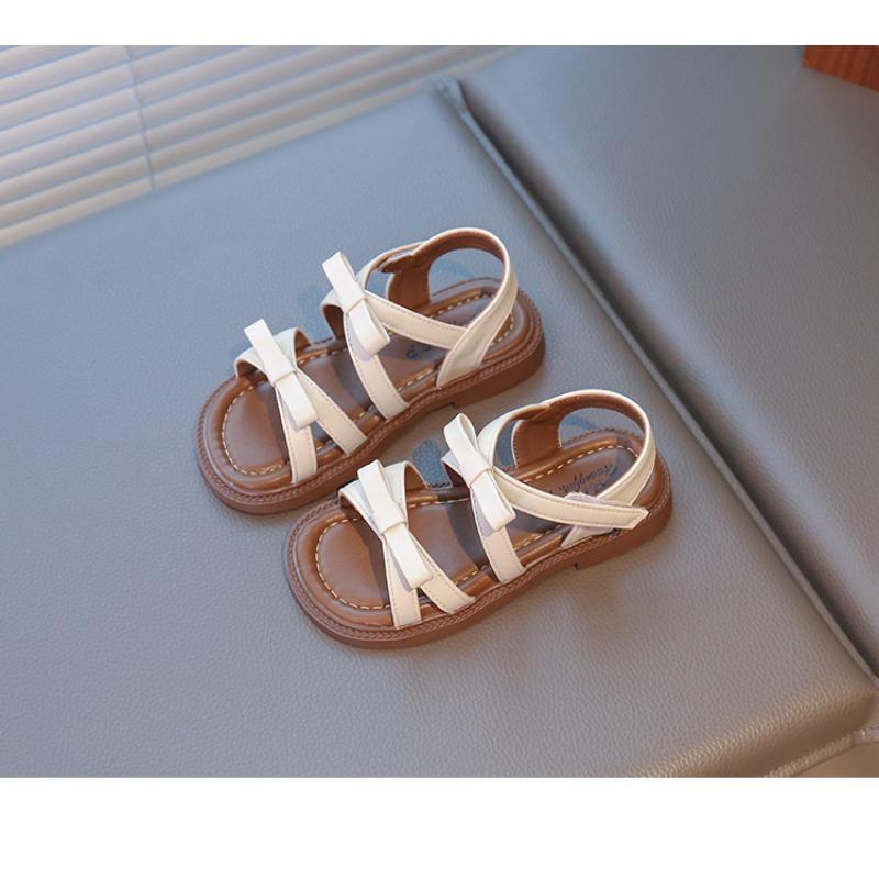 New Summer Girls Sandals, Korean Style Bow Princess Shoes, Stylish Beach Sandals for Toddler Girls