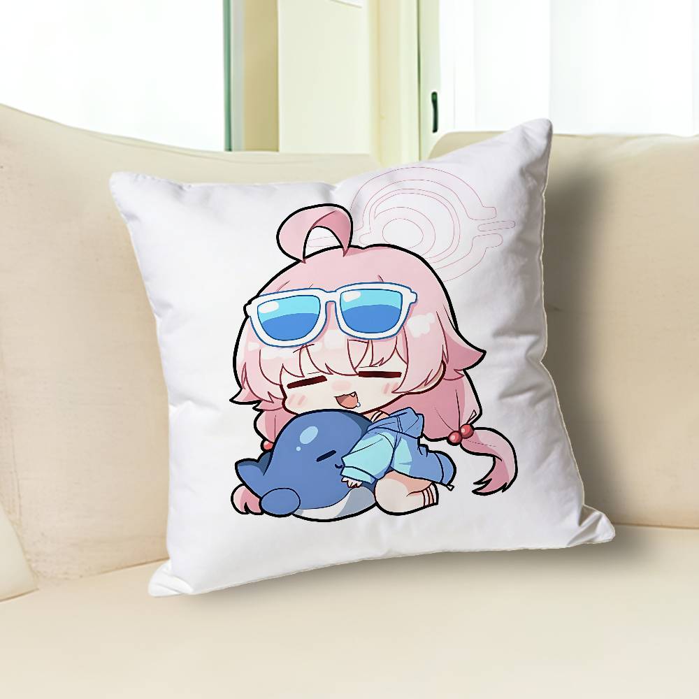 Cute T-Takanashi H-Hoshino Blue Print Pillow Case Aesthetic Bedroom Decor 30x30 40x40 45x45 50x50 60x60 65x65cm