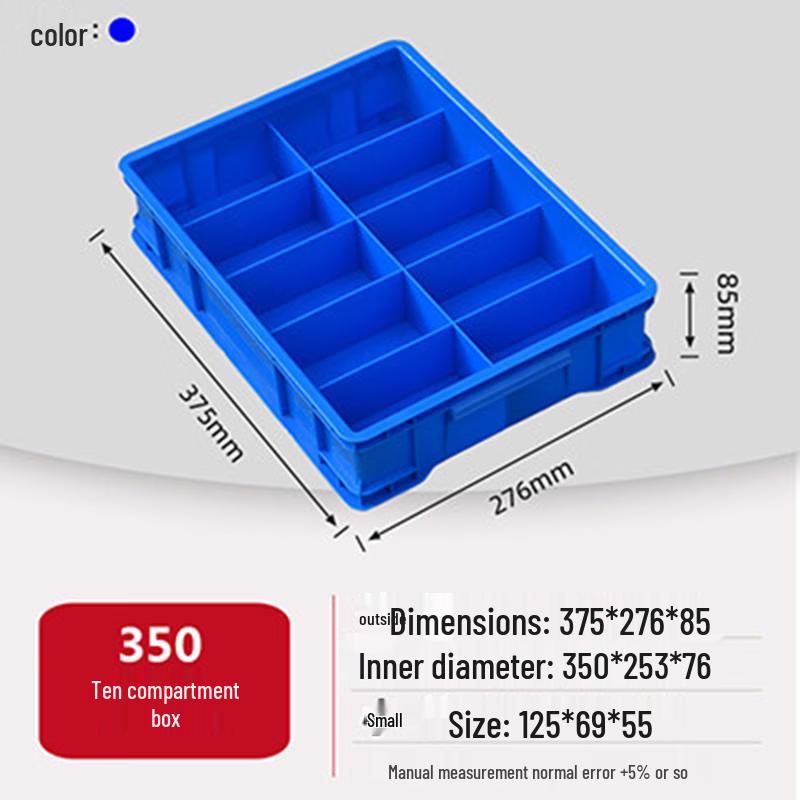 Multi-Grid Plastic Parts Storage Organizer Box