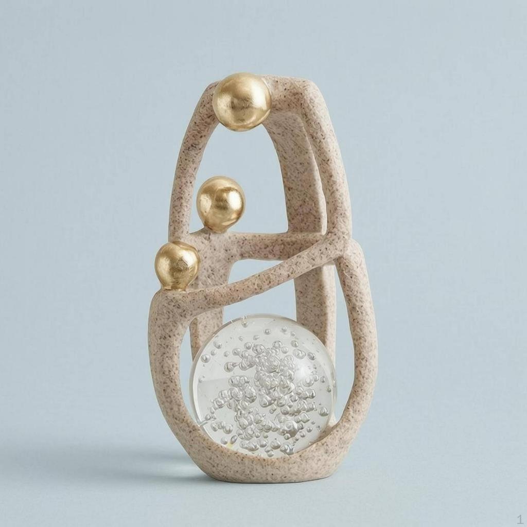 Abstract Human Sculpture Modern Resin Crystal Speckled Statue