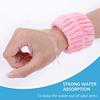 Spa-Stirnband für das Handgelenk, Gesichtsreinigung, Gesichts-Make-up-Set, Dusch-Stirnband, verstellbares Handgelenk für Frauen und Mädchen (Rosa)