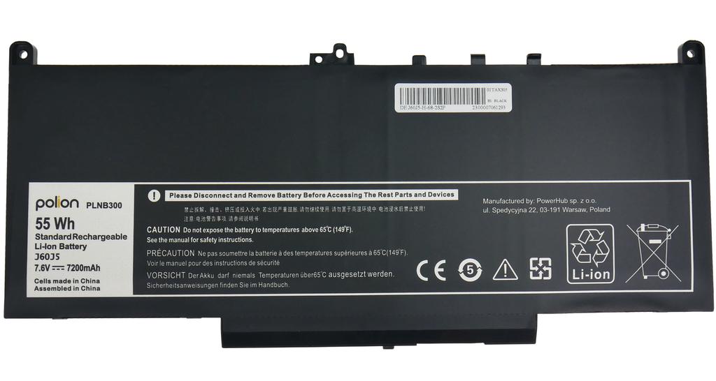Laptop Battery For Dell J60J5 Latitude E7260 E7270 E7470 7200Mah