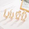 "French Designer Geometric Irregular Semi-Circle Drip Glaze Earrings"