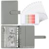 Macaron A6 Leather Zipper Binder Planner with PU Cash Budget Notebook