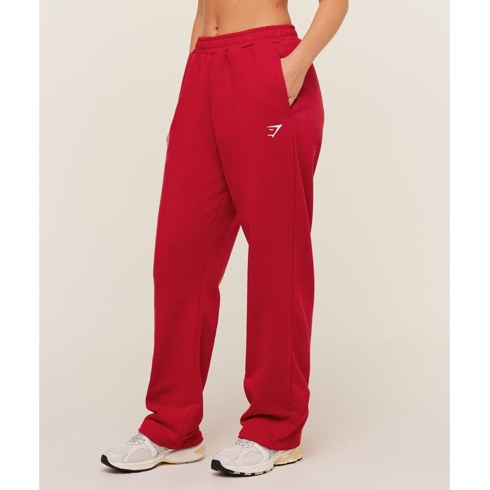 Gymshark Training Fleece Straight Leg Jogger Carmine Red B3c1r Rbqw