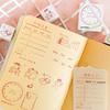 Mu Ran Creative Wooden Stamp Set: Cute Retro Life Apocalypse Theme.